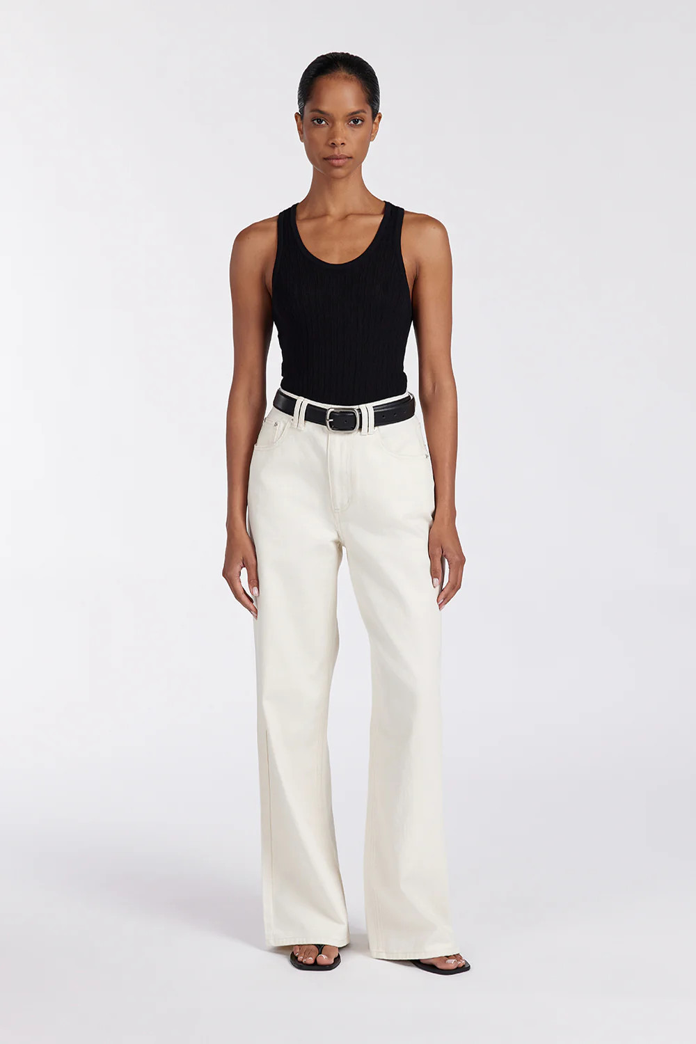 REAGAN 2.0 CREAM SLOUCHY JEAN | DISSH