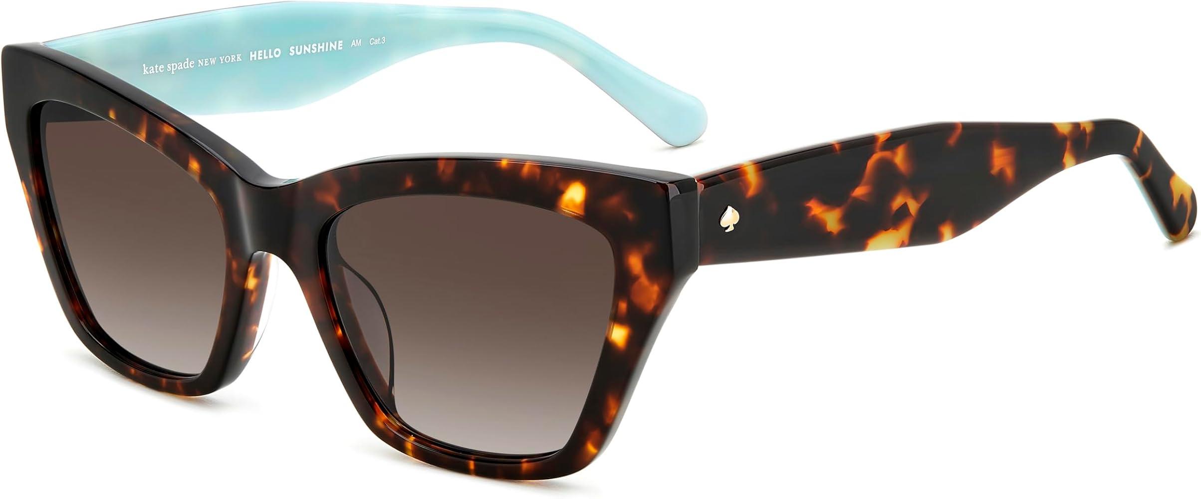Kate Spade FAY/G/S Dark Havana/Brown Shaded 54/19/140 women Sunglasses | Amazon (US)