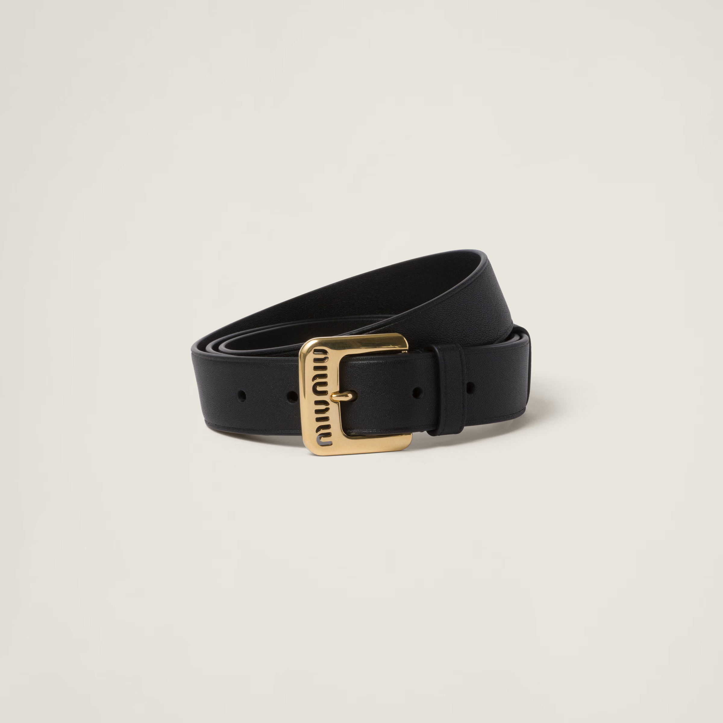 Oak Nappa Leather Belt | Miu Miu | Miu Miu US