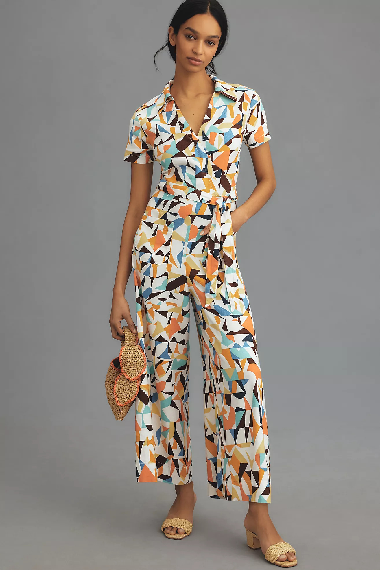 The Colette Wrap Jumpsuit by Maeve: Linen Edition | Anthropologie (US)