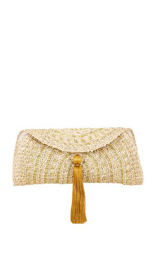 Navagio Abaca Clutch in Natural & Gold | Revolve Clothing (Global)