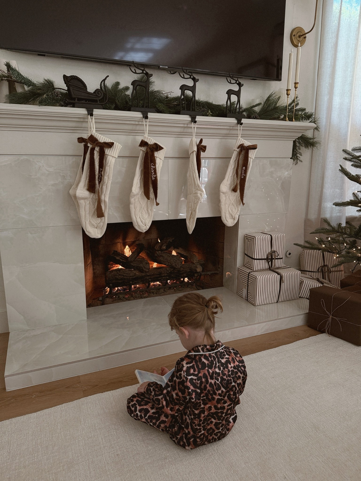 Stockings • stocking holder • bow Christmas decor • vintage Christmas • holiday decor inspo • fireplace mantle • wrapping paperr

#LTKGiftGuide #LTKHoliday