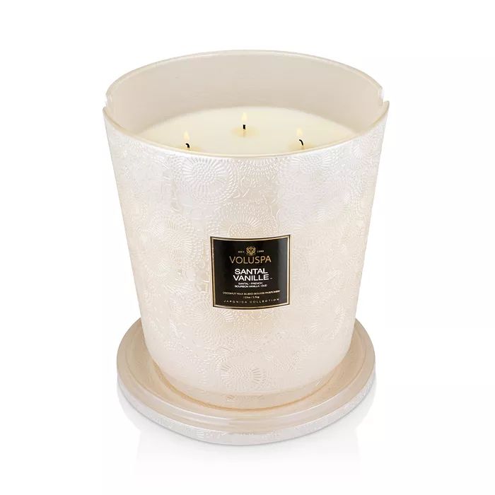 Santal Vanille Hearth Embossed Glass 5-Wick Glass Candle with Lid 123 oz. | Bloomingdale's (US)