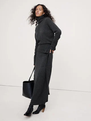 Merino-Cotton Maxi Sweater Dress | Banana Republic (CA)