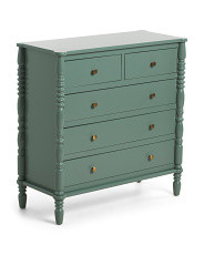 31.75x31.5x13.75 5 Drawer Spindle Dresser | Marshalls