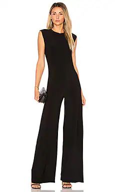 Norma Kamali Sleeveless Jumpsuit in Black from Revolve.com | Revolve Clothing (Global)