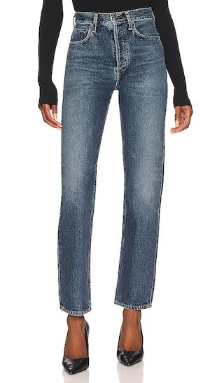 AGOLDE 90's Pinch Waist Jeans in Blue. - size 32 | Revolve Clothing (Global)