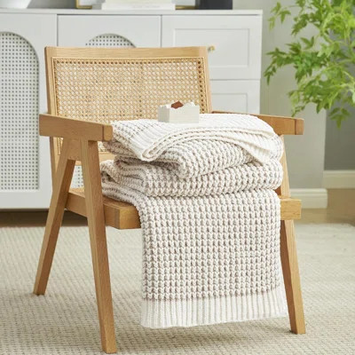 Waffle Chenille Throw Blanket For Couch, Pineapple Stitch Knit Soft Cozy Knit Blanket Decorative Throw For Sofa, Chair | Wayfair North America