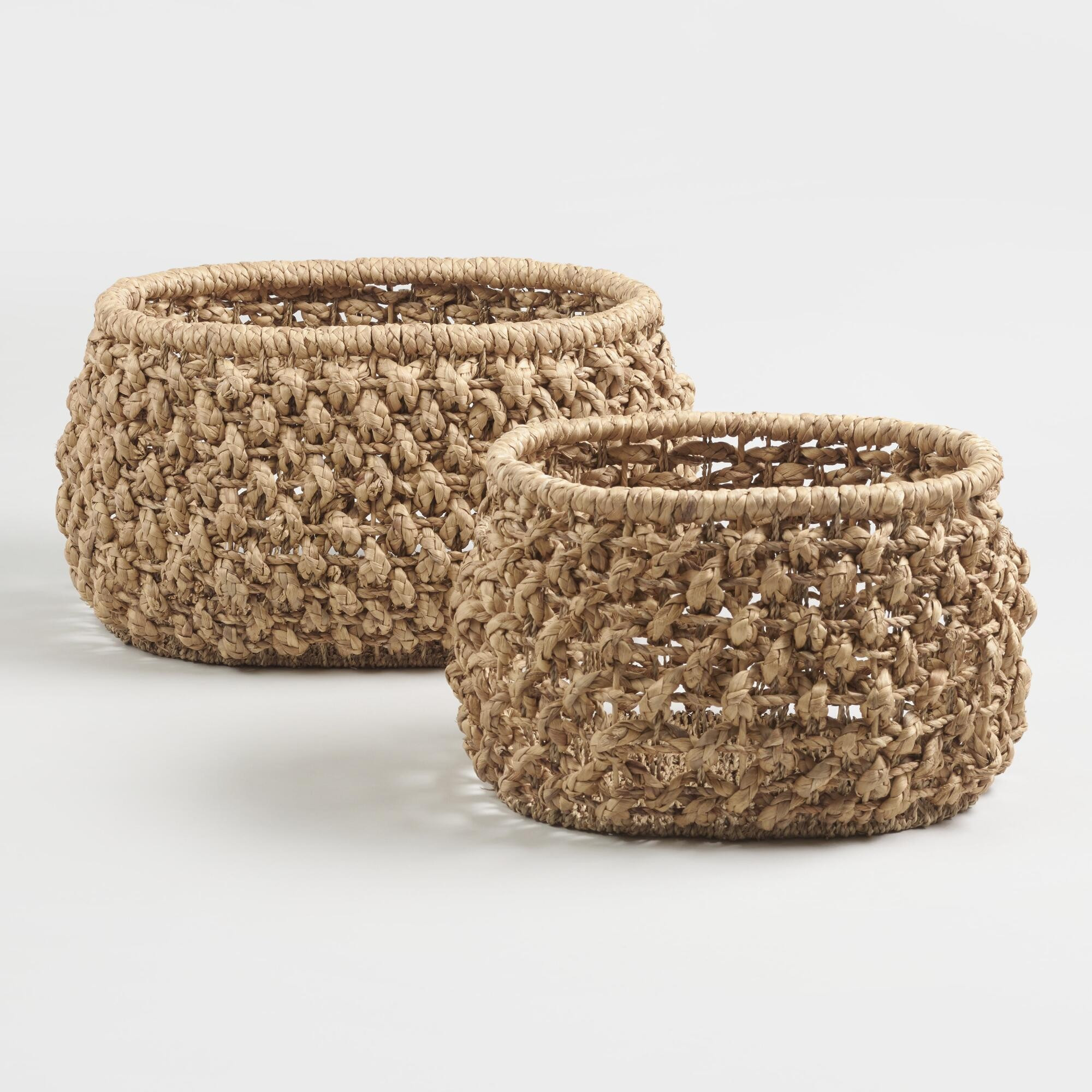 Natural Hyacinth Multiweave Grace Baskets - Natural Fiber - Small by World Market Small | World Market