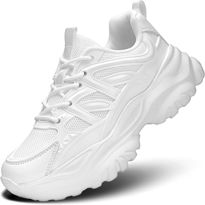 Women's Road Running Shoes Non Slip Ladies Walking Fashion Athletic Chunky Sneakers Work Gym Comf... | Amazon (US)