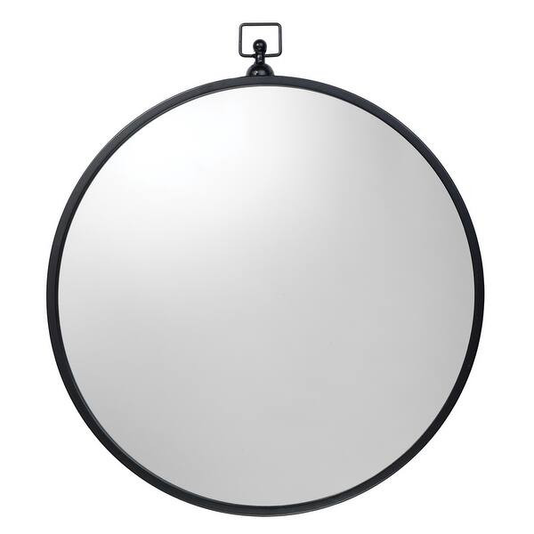 Alden Décor Hannah Iron Round Mirror, Black - Bed Bath & Beyond - 29630769 | Bed Bath & Beyond