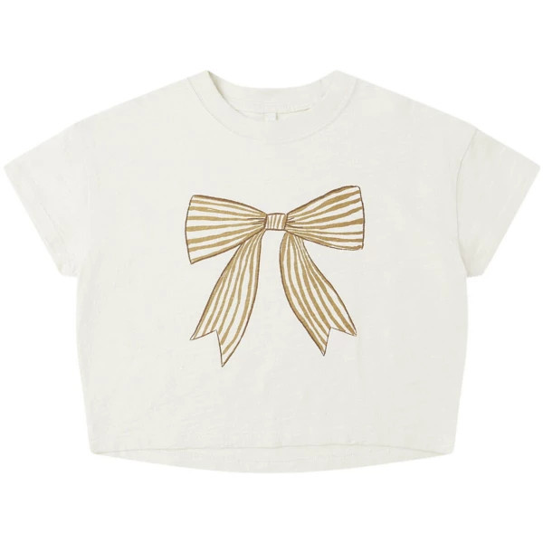 Girls' Rylee + Cru Boxy Bow T-Shirt 4/5 Natural | Scheels