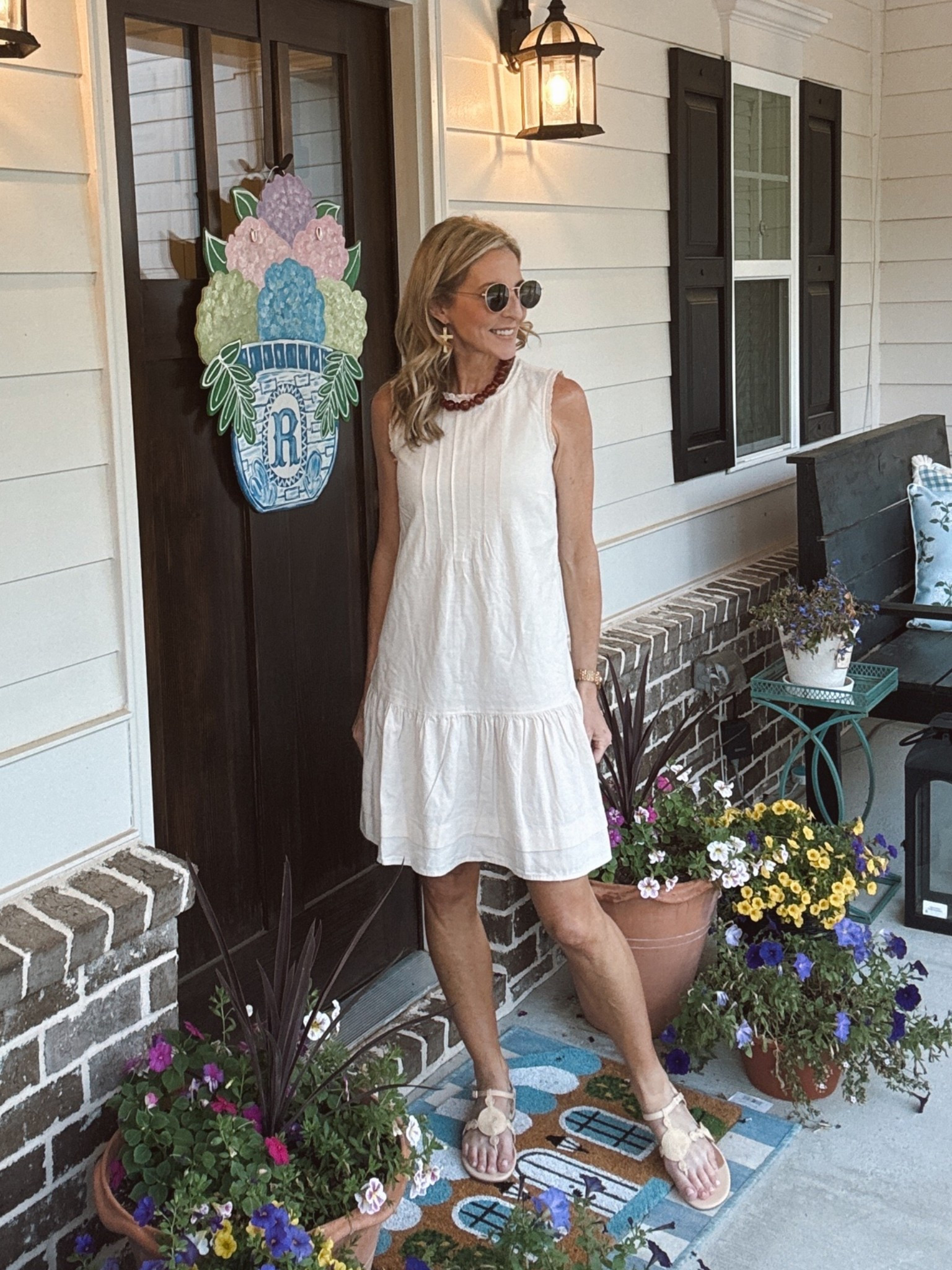 The searches for the perfect throw on and go dress ends here. This time and true dress for less than $25 is so elegant with the details of the tuck and the crochet trim. It is so feminine and look great with any of your favorite jewelry or shoes wearing a size extra small comes in three colors.