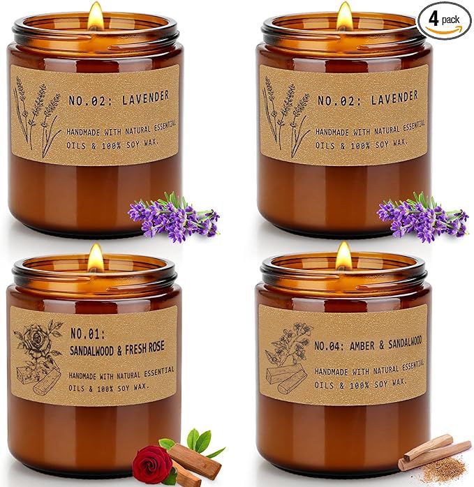Aromatherapy Candles for Home Scented, Candle Gift Set for Stress Relief | Meditation | Yoga | SP... | Amazon (US)