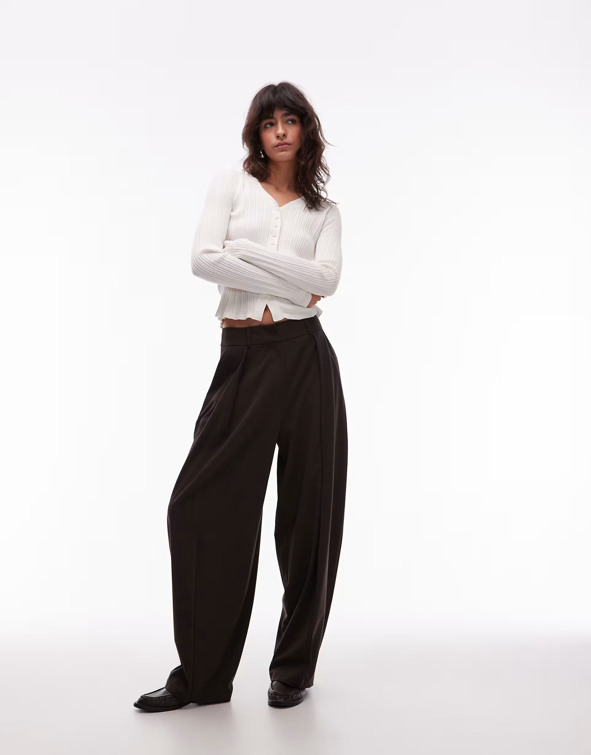 ASOS DESIGN tailored cocoon trouser in chocolate | ASOS (Global)