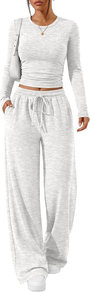 LILLUSORY 2 Piece Lounge Sets for Women 2026 Fall Fashion Outfits Sweat Set | Amazon (US)
