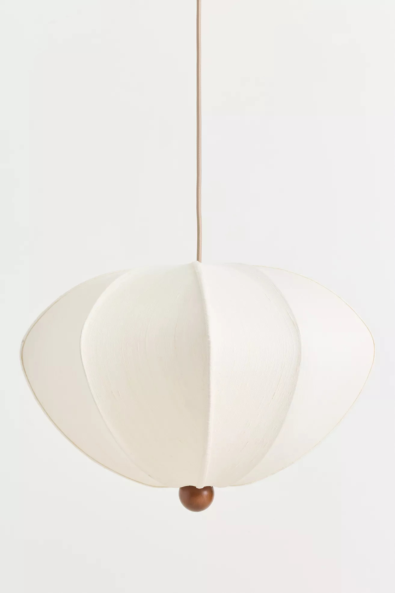 Dumpling Wood Semi-Flush Mount Pendant Light | Anthropologie (US)