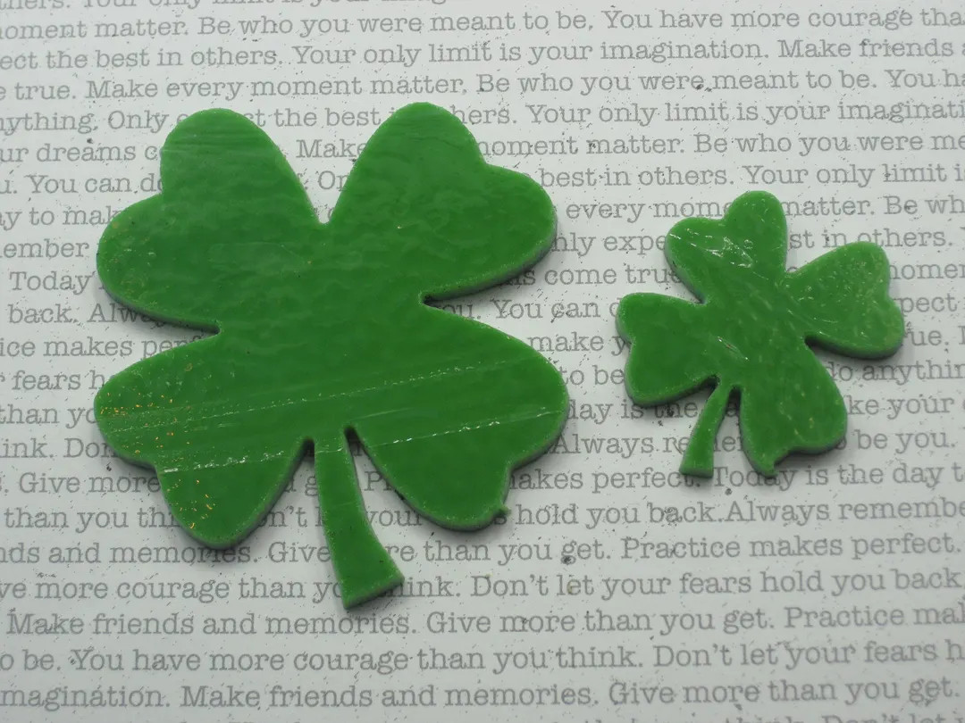 Precut Stained Glass, Precut Glass 4 Leaf Clover, COE 96, Fern Green Opaque, Pre Cut Glass Shapes... | Etsy (US)