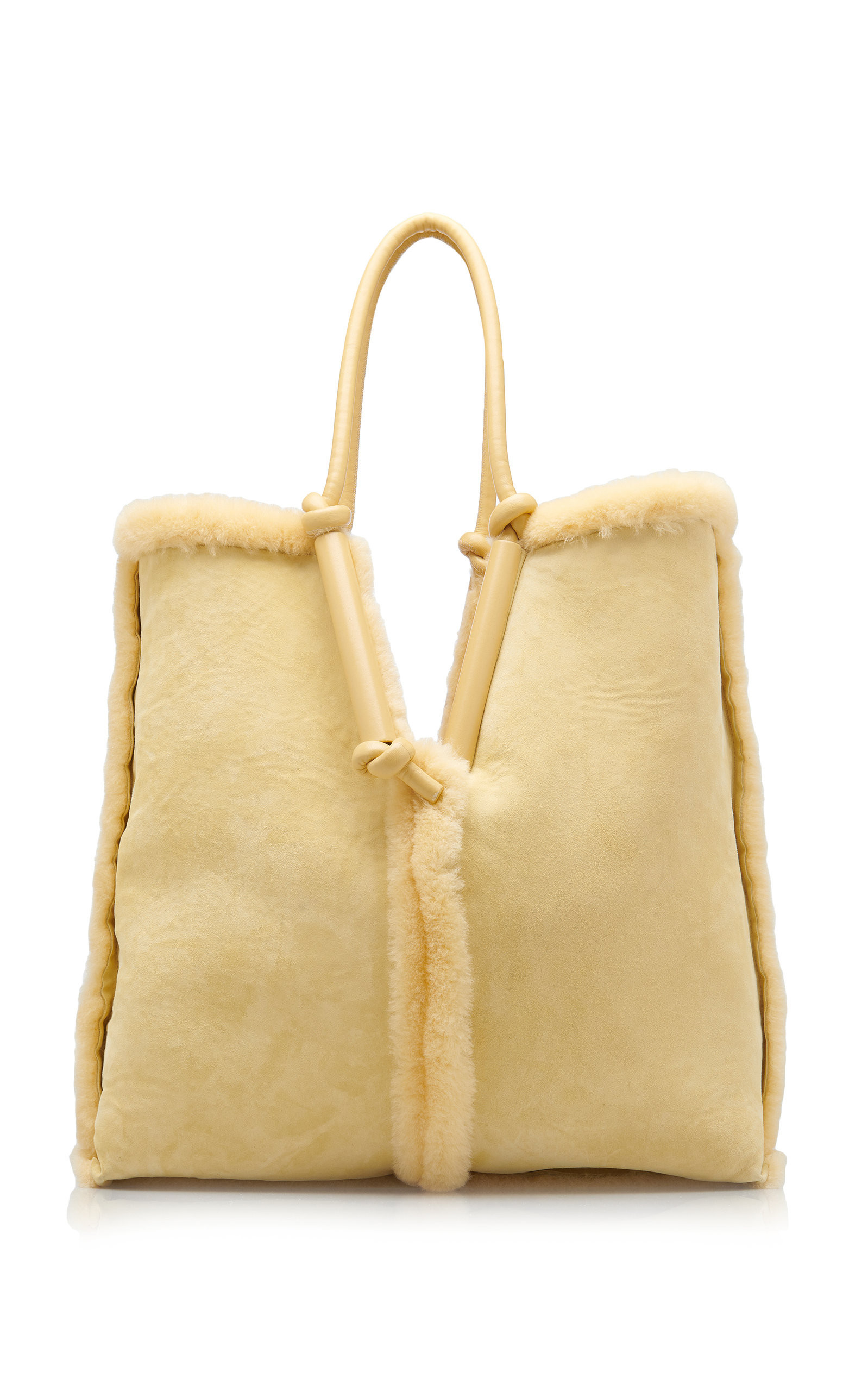 Bottega Veneta - Reversible Oversized Shearling Tote Bag - Neutral - OS - Moda Operandi | Moda Operandi (Global)