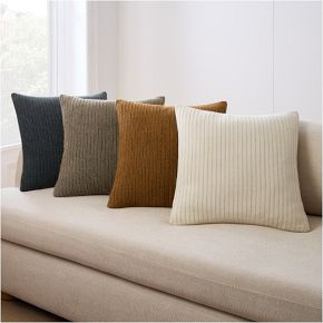 Jute Simple Line Pillow Cover | West Elm (US)