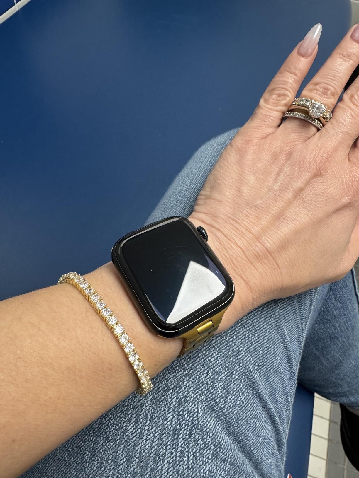 PAVOI 14K Gold Plated 3mm Cubic Zirconia Classic Tennis Bracelet | Gold Bracelets for Women | Siz... | Amazon (US)