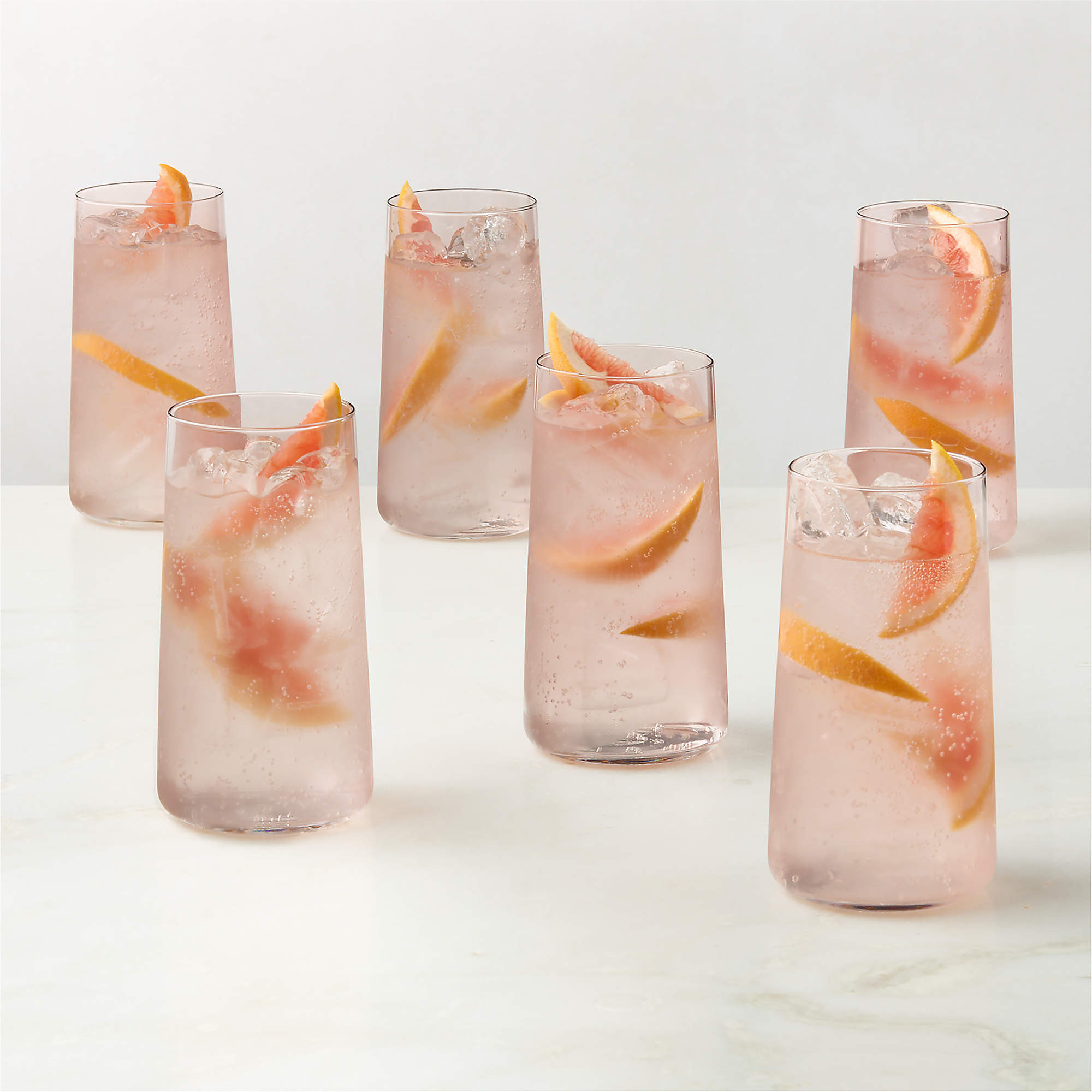 Neat Burgundy Cooler Glasses Set of 6 + Reviews | CB2 | CB2