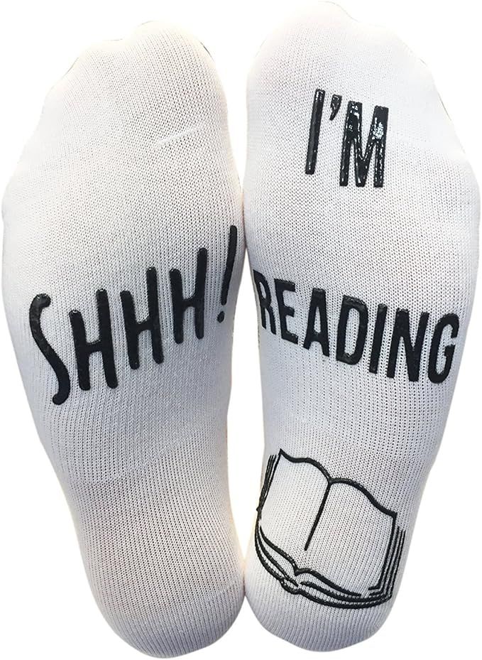 'Shhh I'm Reading' Funny Ankle Socks - Great Gift For Those People Who Love Books! | Amazon (US)