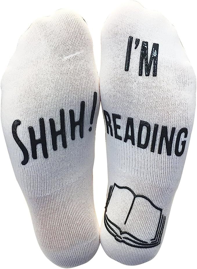 Amazon.com: 'Shhh I'm Reading' Funny Ankle Socks - Great Gift For Those People Who Love Books! : ... | Amazon (US)