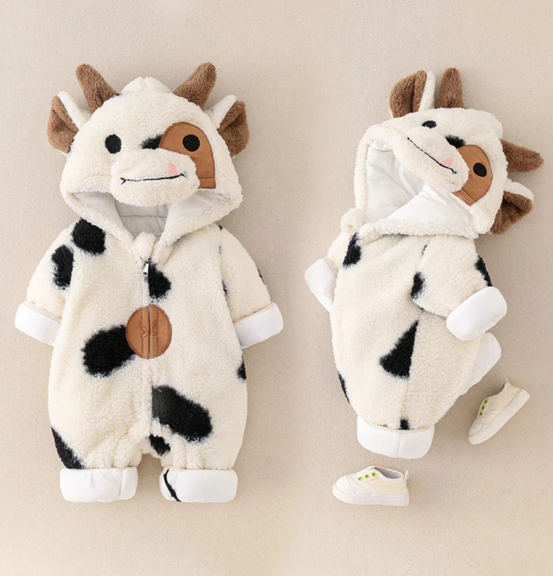 Baby Cow Costume Jumpsuits Gender Neutral Animal Onesie Farm - Etsy | Etsy (US)