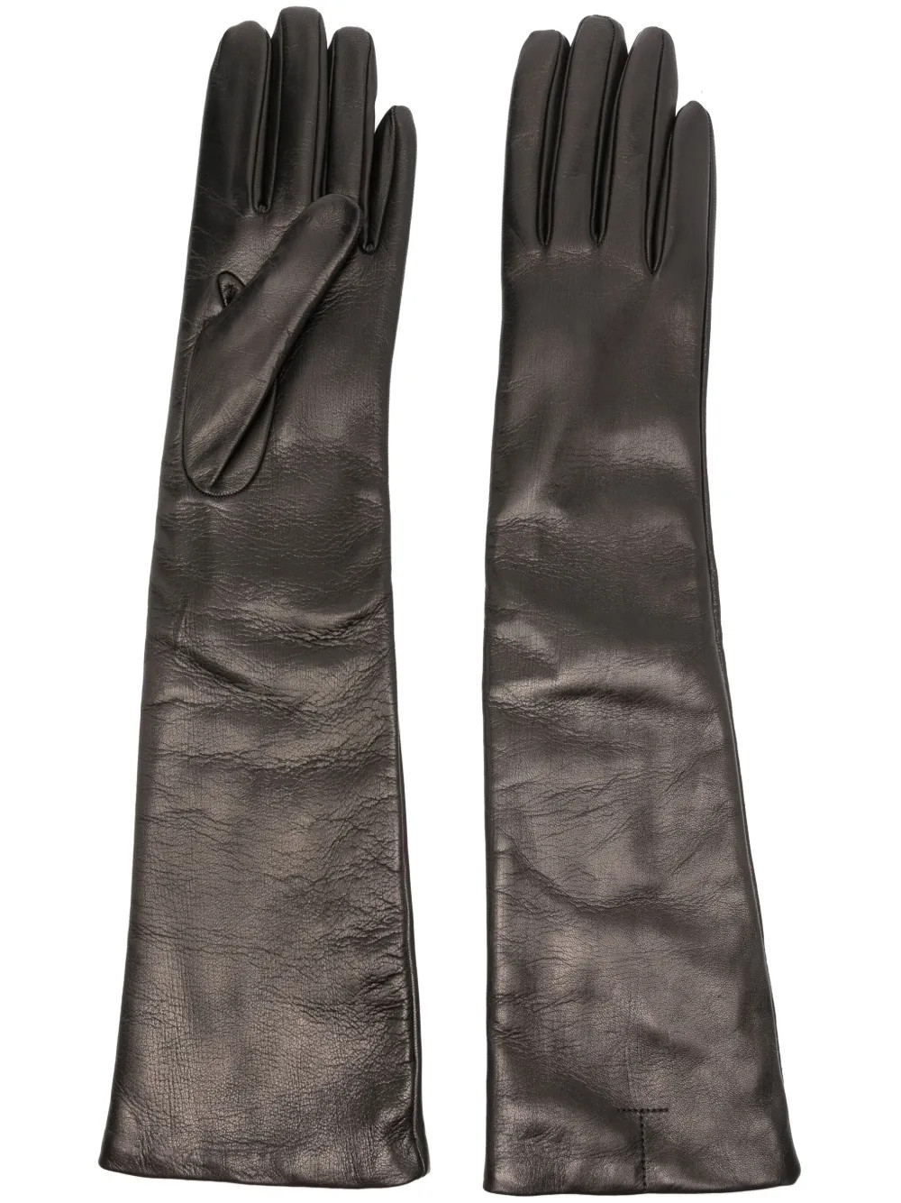 TOTEME Long Leather Gloves | Black | FARFETCH | Farfetch Global