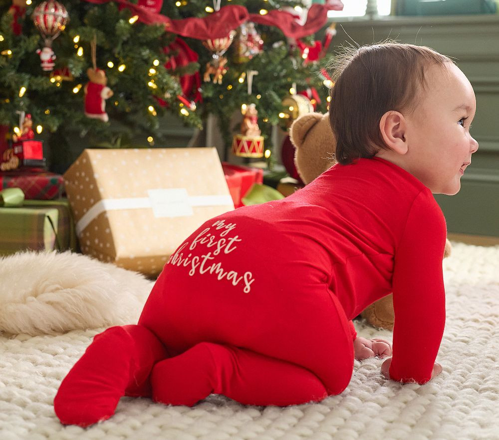 My First Christmas Baby Pajama | Pottery Barn Kids