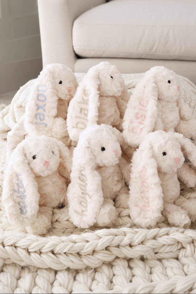 Embroidered Cuddle Plush Friends | Bentley Bunny | Caden Lane