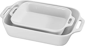 Staub 40508-626 Ceramics Rectangular Baking Dish Set, 2-Piece, White | Amazon (CA)