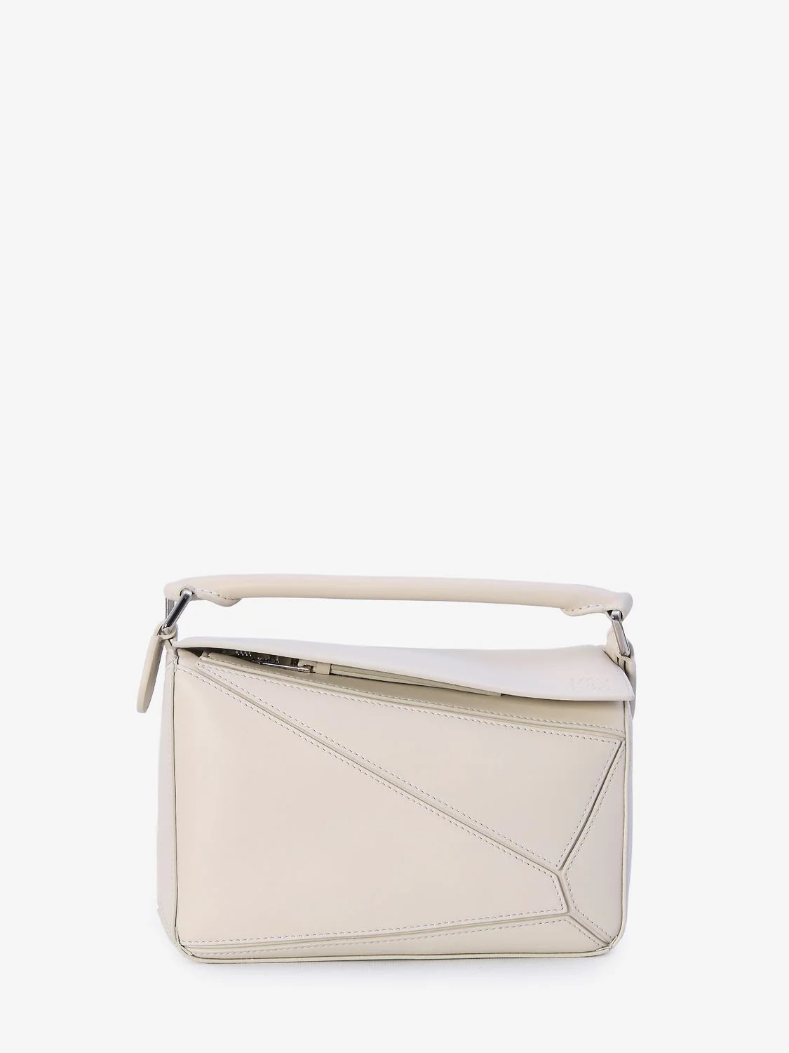 Loewe Women's Small Puzzle Bag in White | A510S21XAC | LOZURI