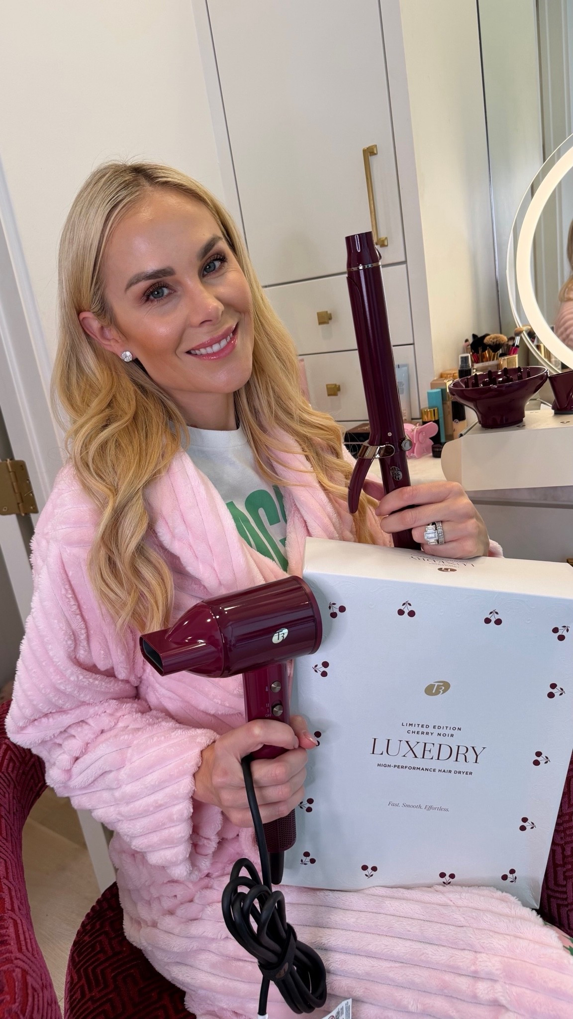 Color of the season!! T3 makes my favorite hair products ever. So excited to have their compact hair dryer and XL barrel curling it on in the new cherry noir color! 🍒 exclusive to Amazon for a limited launch!!

#LTKstyletip #LTKbeauty
