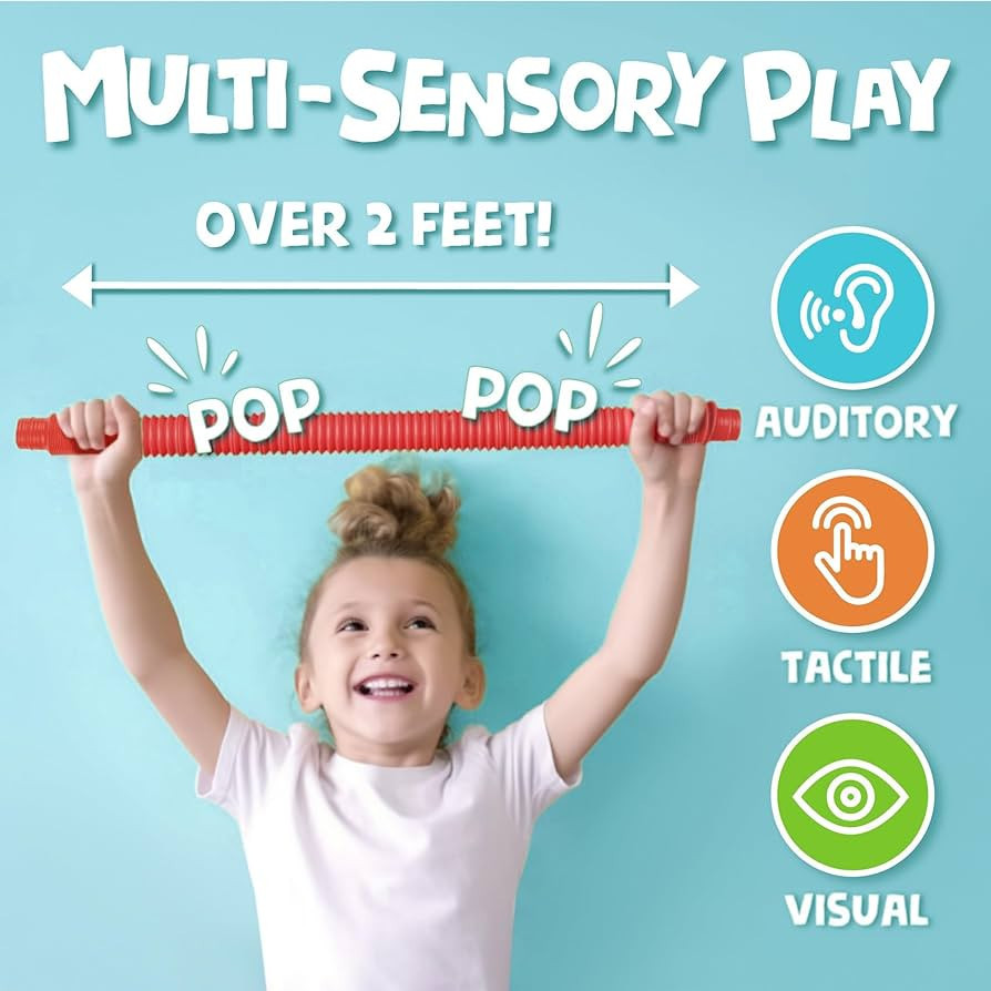 BUNMO Stocking Stuffers for Kids | Pop Tubes Large 8pk | Imaginative Play & Stimulating Creative ... | Amazon (US)