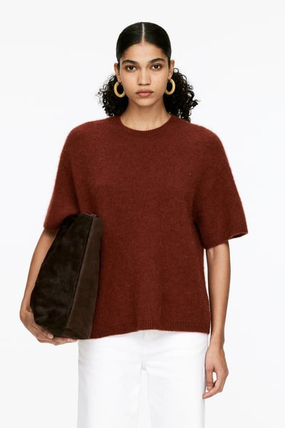 Alpaca-Wool Blend Jumper – Reddish Brown – Women – ARKET GB | Arket UK