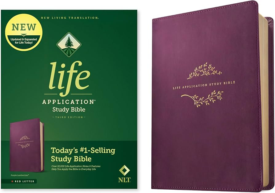 NLT Life Application Study Bible, Third Edition (LeatherLike, Purple, Red Letter) | Amazon (US)