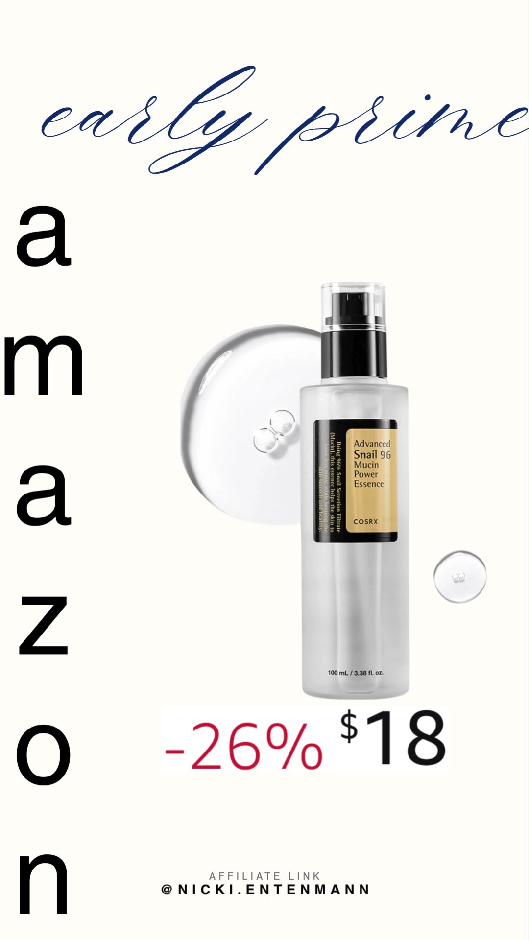 Hydrating Serum for Face with Snail Secretion Filtrate helps revive dull skin and soften fine lines. Smooth texture, radiant glow, and effortless skincare made simple for everyday beauty. 🐌✨🌿  

#HydratingSerum #SnailFiltrate #SkincareEssentials #FaceSerum #GlowingSkin #AntiAging #SkinCareRoutine #BeautyCare #RadiantSkin #HealthySkin 

 #LTKselfcare #LTKSaleAlert #LTKBeauty