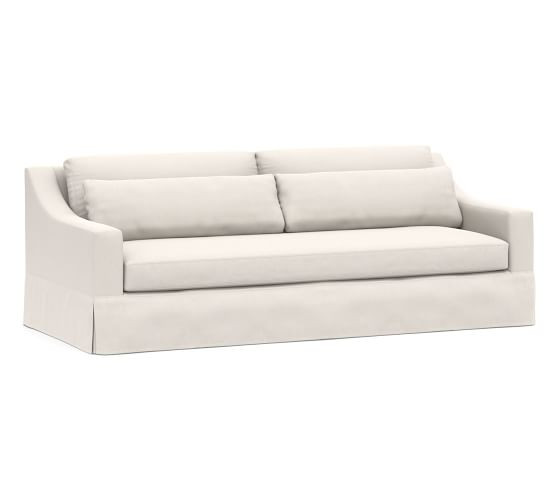 York Slope Arm Deep Seat Slipcovered Sofa (60"-108") | Pottery Barn (US)