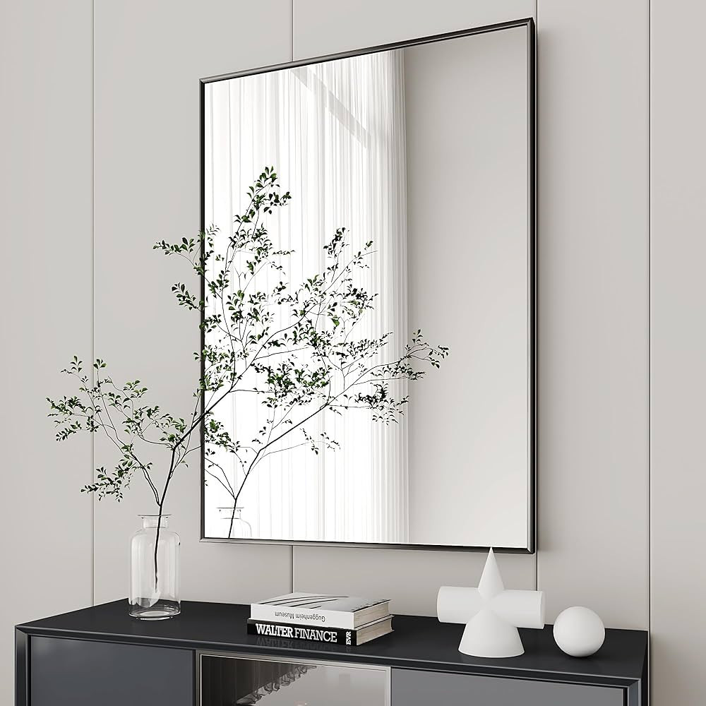 Protylctaster 24x36 Mirror,Black Mirror for Bathroom, Black Bathroom Mirror,Rectangle Bathroom Mi... | Amazon (US)