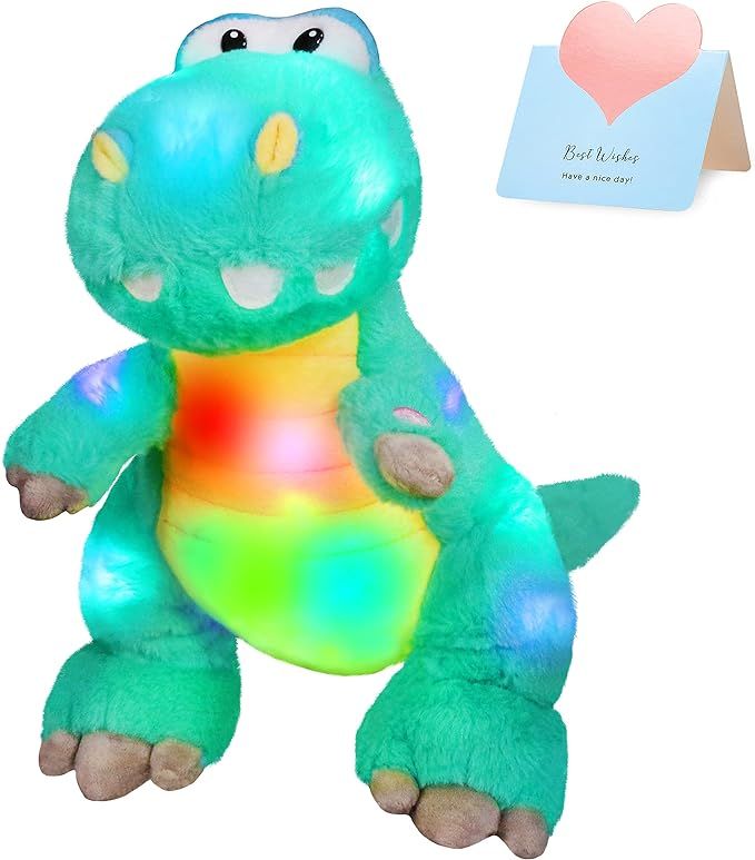 Houwsbaby LED Glowing Night Light Dinosaur Stuffed Animal Soft Kawaii Plush Toy Hugging Gifts for... | Amazon (US)