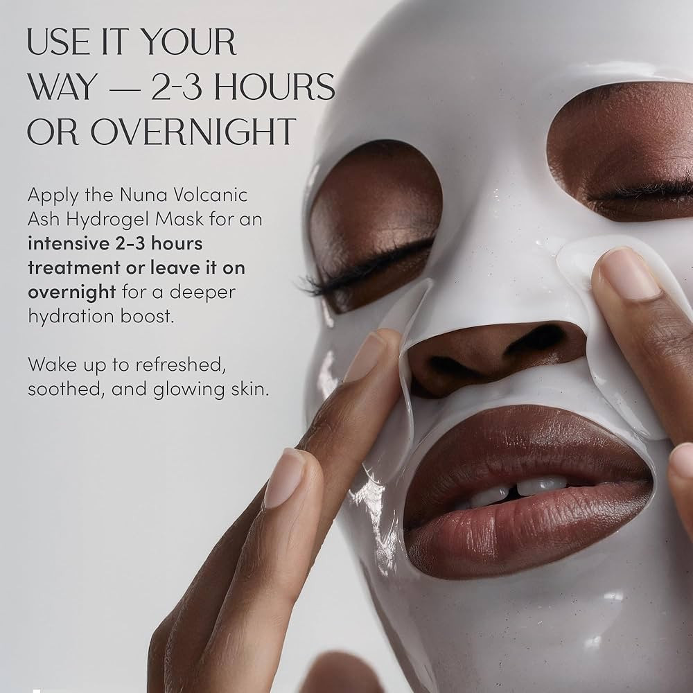 NUNA Volcanic Ash Hydrogel Face Masks with Smile Line Patches – Korean Glass Skin Detox & Deep ... | Amazon (US)