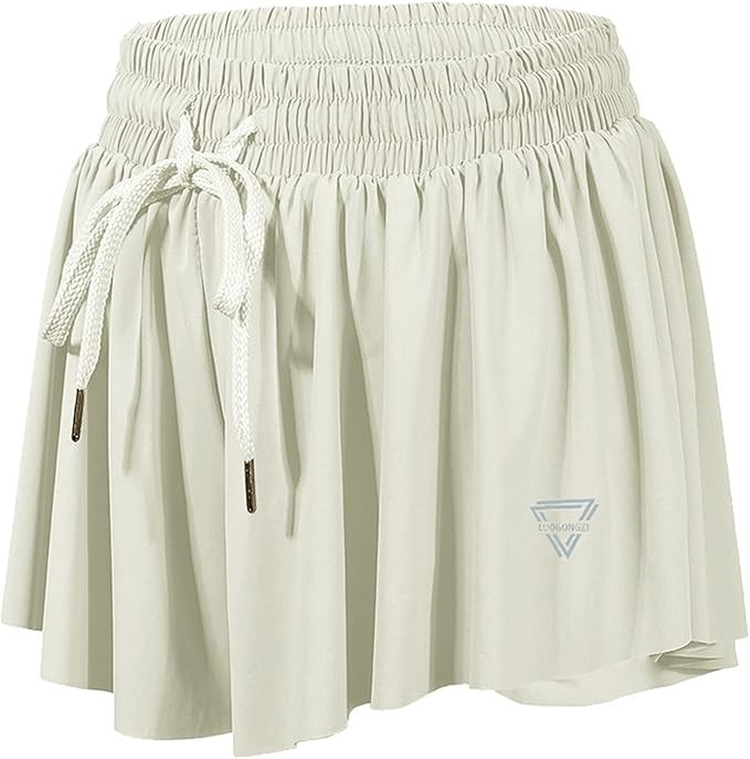 luogongzi 2 in 1 Flowy Running Shorts for Women Gym Yoga Athletic Womens Workout Biker Spandex Lo... | Amazon (US)