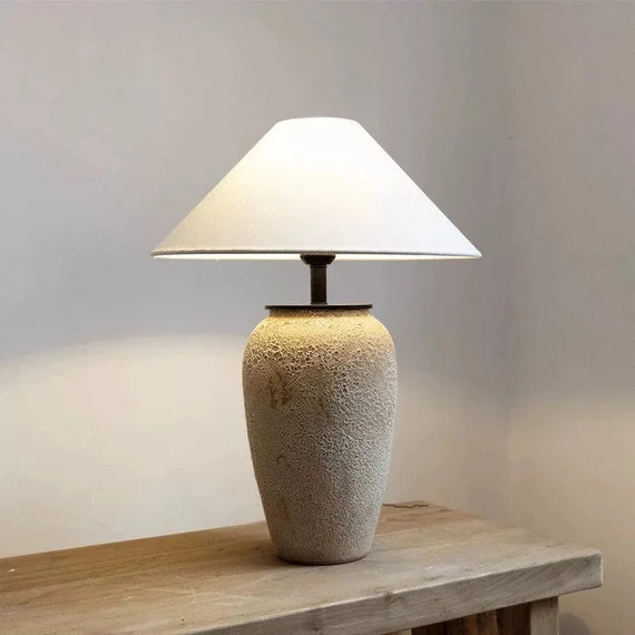 Handmade Rustic Wabi Sabi Inspired Ceramic Table Lamp With | Etsy | Etsy (US)