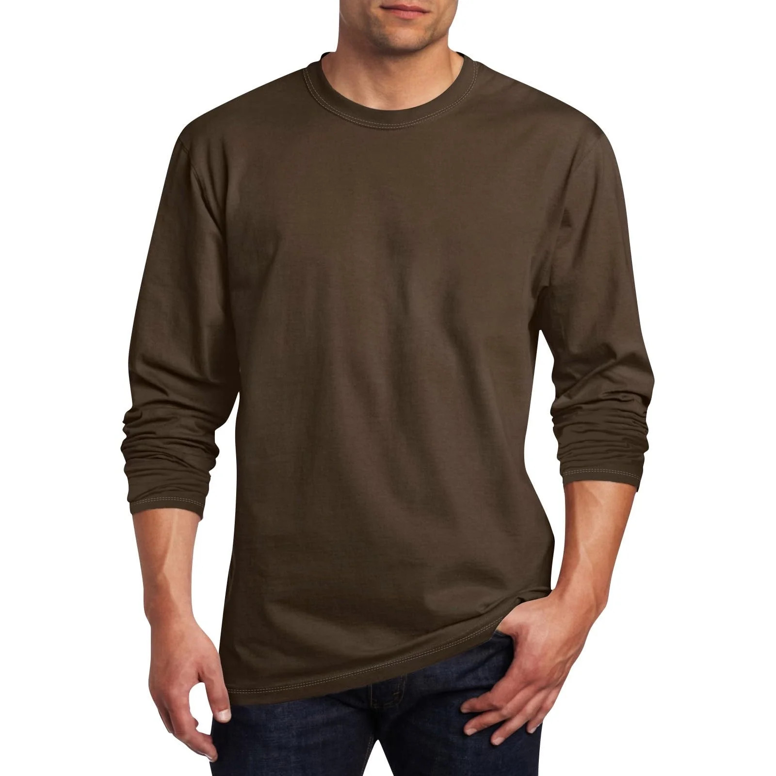 snilers Big and Tall T Shirts Men Long Sleeve Crew Neck Pullover Solid Color Basic Tees Relaxed W... | Walmart (US)