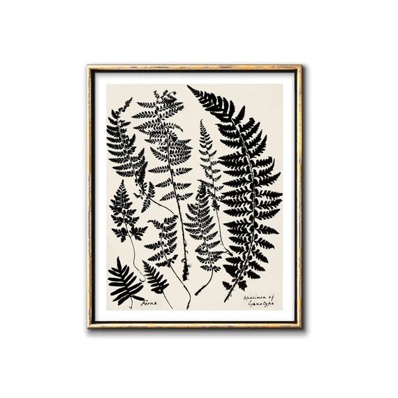 Botanical Fern Print Digital Download Neutral Wall Art | Etsy | Etsy (US)