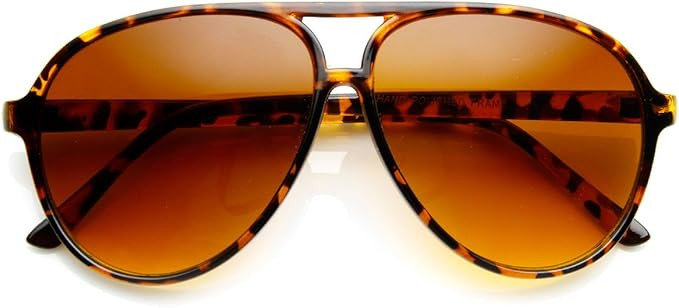 zeroUV Retro Large Plastic Aviator Sunglasses with Blue Blocking Driving Lens | Amazon (US)