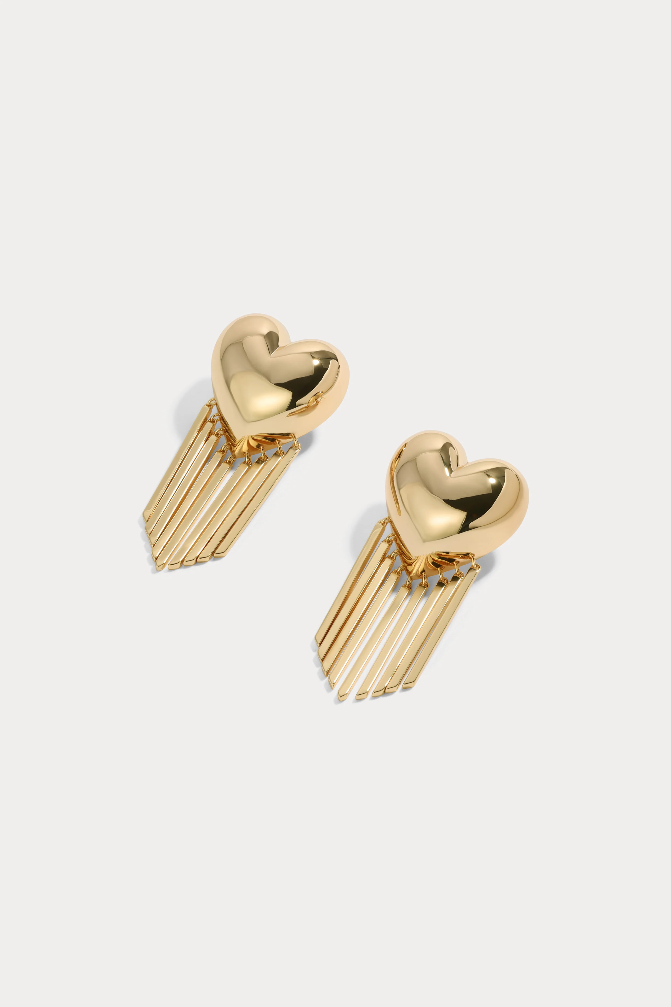 Small Bubble Heart Fringe Earrings | Lili Claspe
