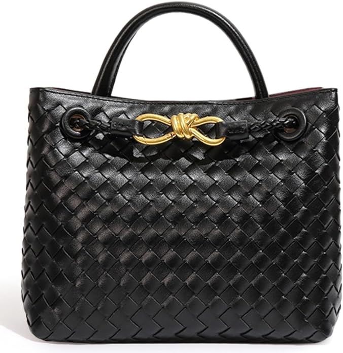 Ruofuna Women Woven Bag Fashion Woven Purse Small Hobo Bags Trendy Leather Satchel Tote Handbag C... | Amazon (US)